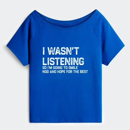 Tokyo-Tiger Indifferent To Everything Off Shoulder T-Shirt