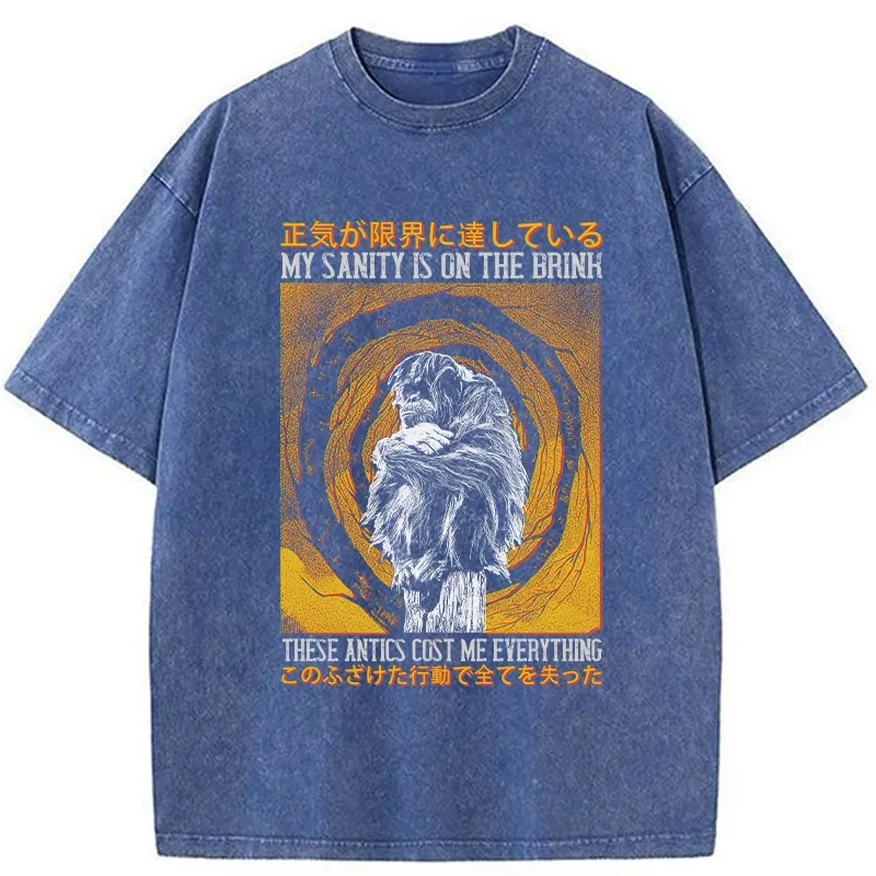 Tokyo-Tiger My Sanity Is On The Brink Washed T-Shirt