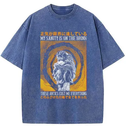 Tokyo-Tiger My Sanity Is On The Brink Washed T-Shirt