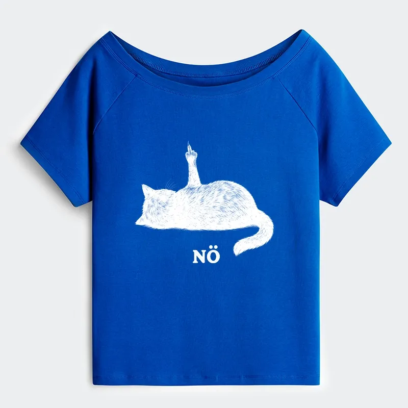 Tokyo-Tiger Cat Refused Off Shoulder T-Shirt