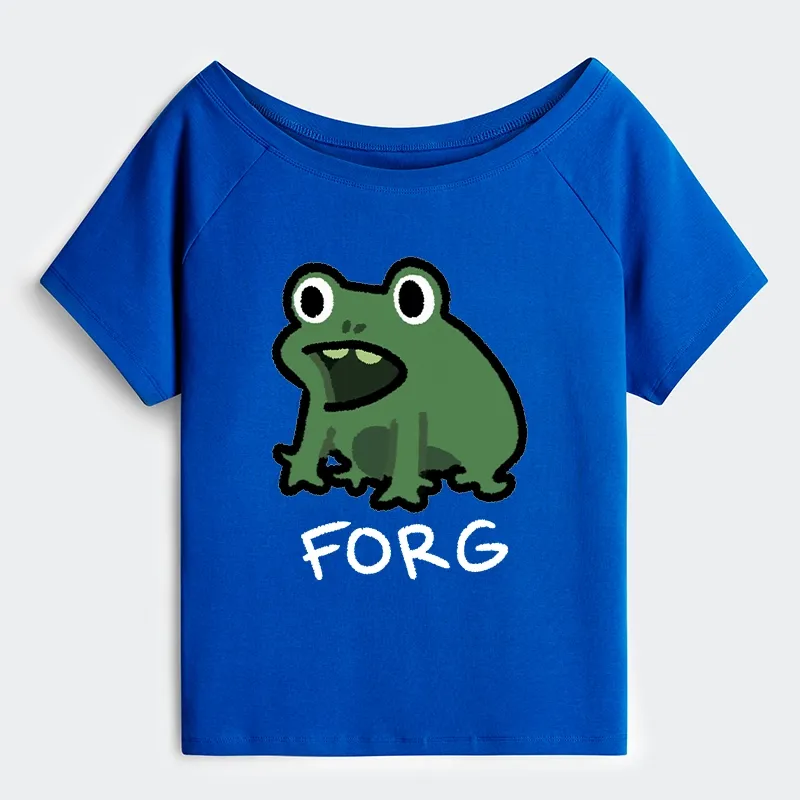 Tokyo-Tiger Funny Forg Japan Off Shoulder T-Shirt