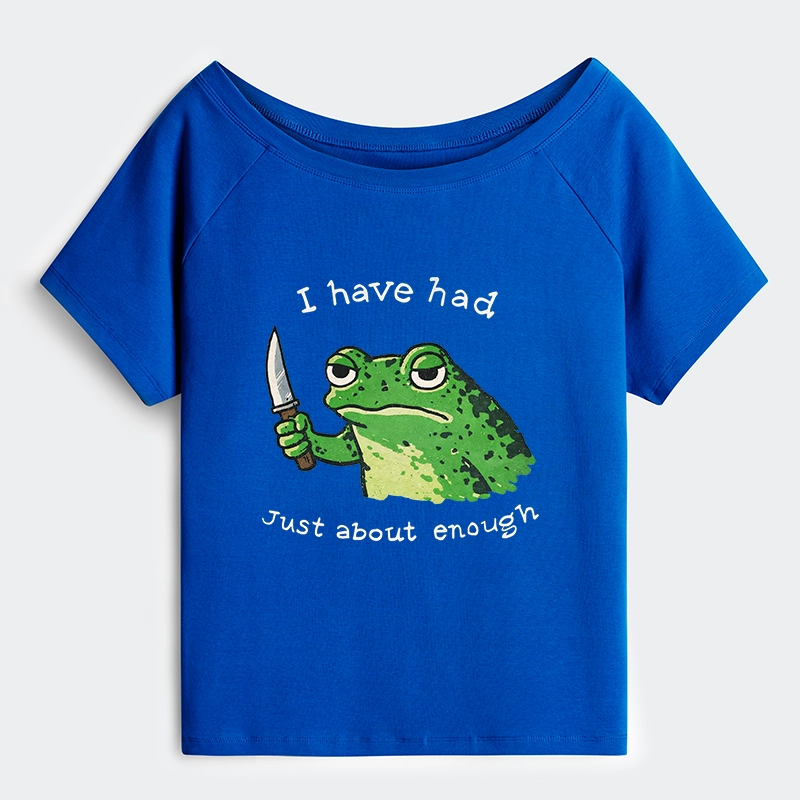 Tokyo-Tiger Impatient Frog Off Shoulder T-Shirt