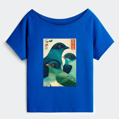 Tokyo-Tiger Petrels Of The Painted Sea Off Shoulder T-Shirt