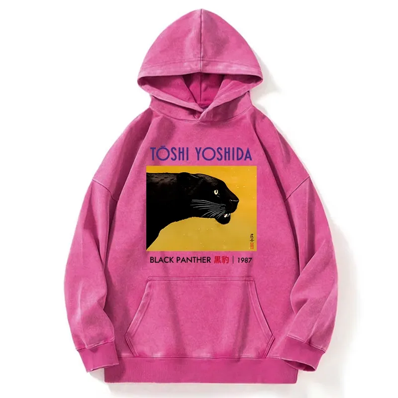 Tokyo-Tiger Black Panther Washed Hoodie