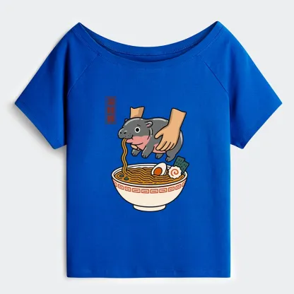 Tokyo-Tiger Noodles Got Me Off Shoulder T-Shirt