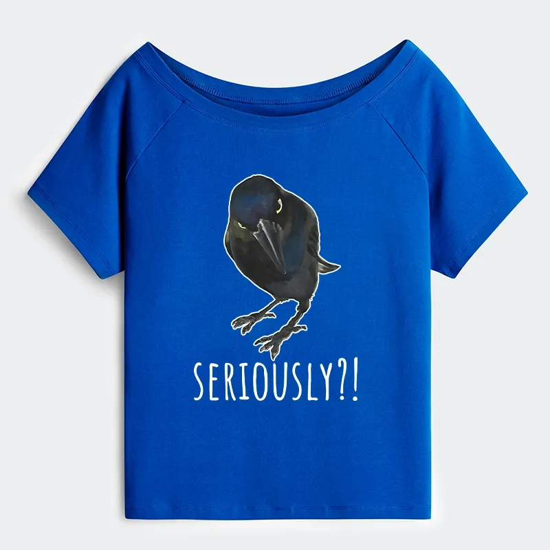 Tokyo-Tiger Raven's Question Off Shoulder T-Shirt