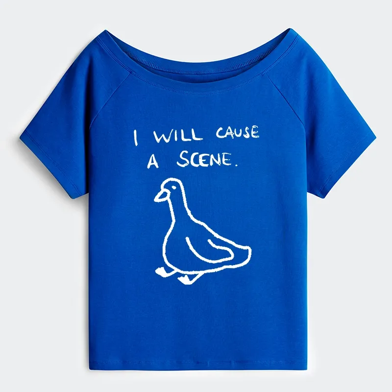 Tokyo-Tiger Stupid Goose Funny Japan Retro Off Shoulder T-Shirt Sale