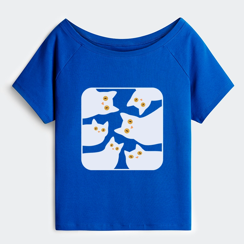 Tokyo-Tiger Cats Are Watching You Off Shoulder T-Shirt