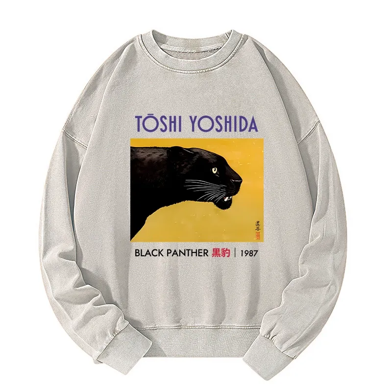 Tokyo-Tiger Black Panther Washed Sweatshirt Sale