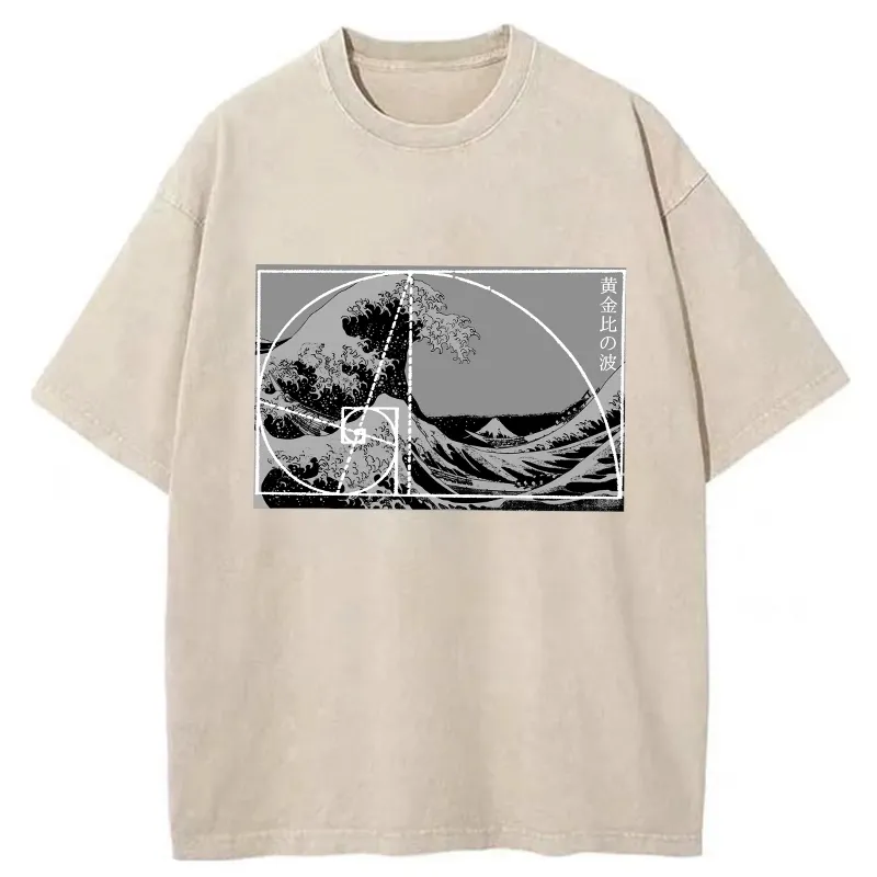 Tokyo-Tiger Golden Ratio Wave Washed T-Shirt Sale