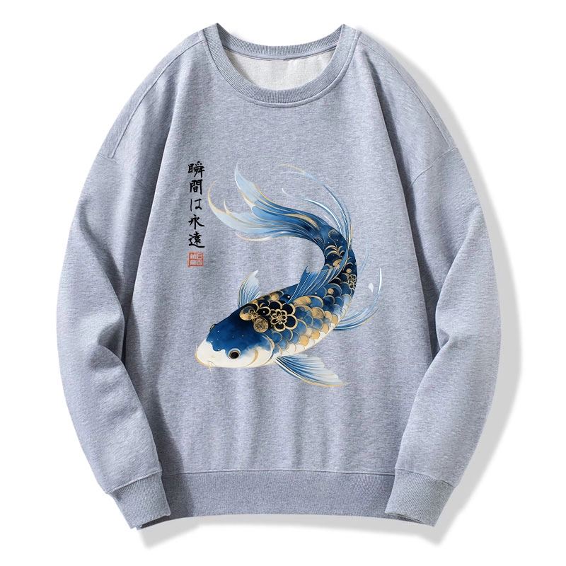 Tokyo-Tiger Elegant Koi Fish Watercolor Art Classic Sweatshirt