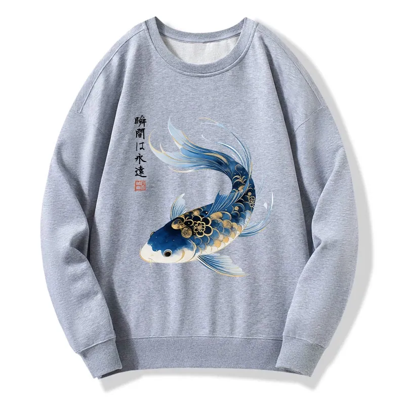 Tokyo-Tiger Elegant Koi Fish Watercolor Art Classic Sweatshirt