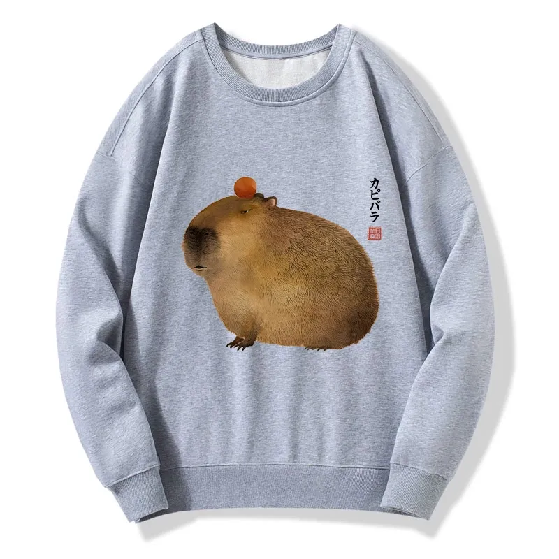 Tokyo-Tiger Calm Capybara Illustration Classic Sweatshirt