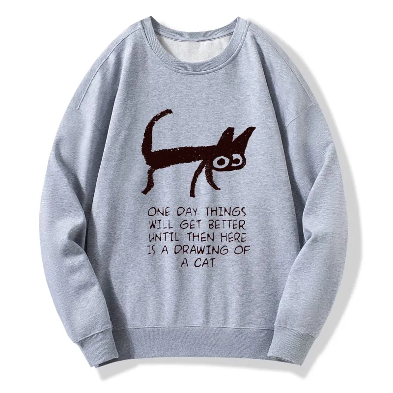 Tokyo-Tiger Cat Cheer Up Drawing Classic Sweatshirt