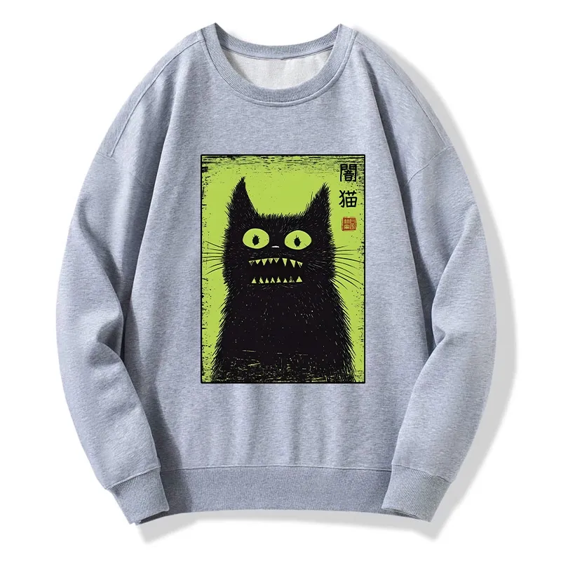 Tokyo-Tiger Spooky Black Cat Japanese Classic Sweatshirt
