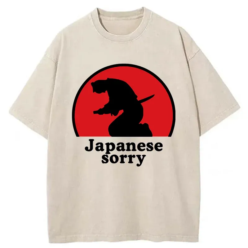 Tokyo-Tiger Japanese Sorry Washed T-Shirt