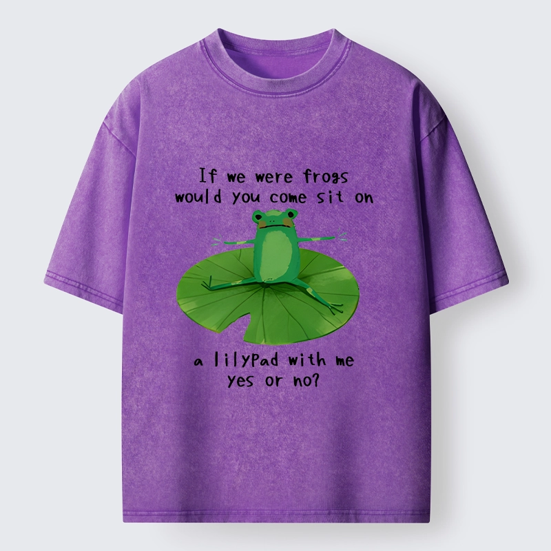 Tokyo-Tiger Frog Sit With Me Washed T-Shirt