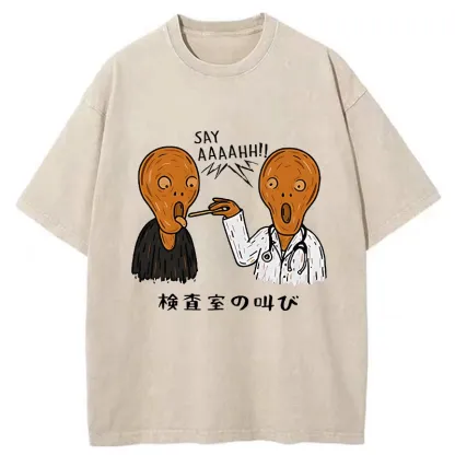 Tokyo-Tiger Doctor Scream Washed T-Shirt