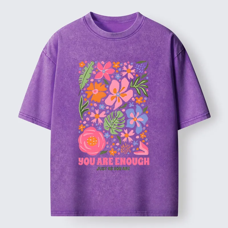 Tokyo-Tiger Flower Power Says You Got This Washed T-Shirt