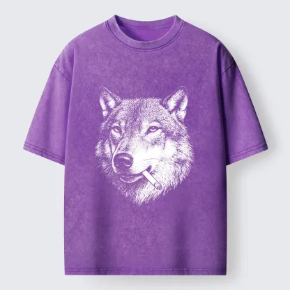 Tokyo-Tiger Cool Wolf Meme Bad Decisions Pending Washed T-Shirt