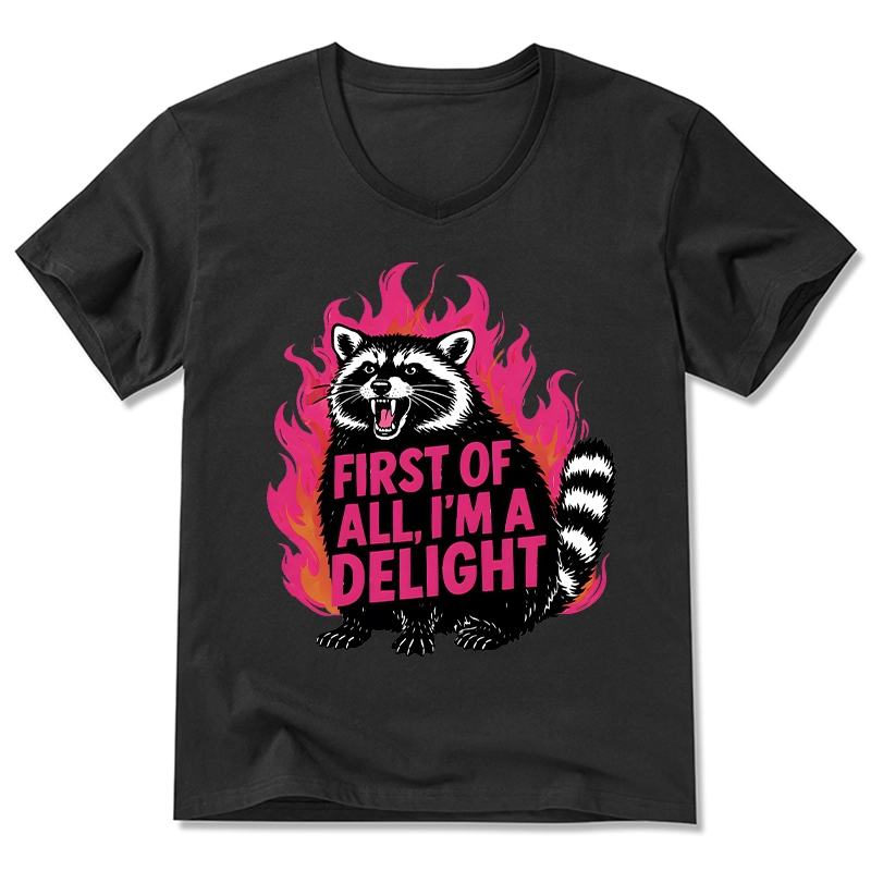 Tokyo-Tiger Angry Raccoon Funny V-Neck Classic T-Shirt