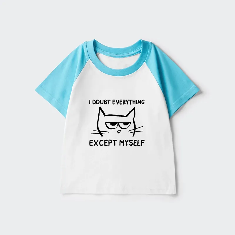 Tokyo-Tiger Confident Kitten Kids Raglan T-shirt