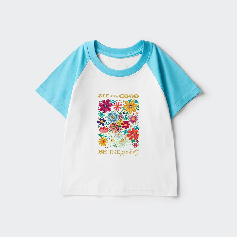 Tokyo-Tiger Flower：See The Good Be The Good Kids Raglan T-shirt