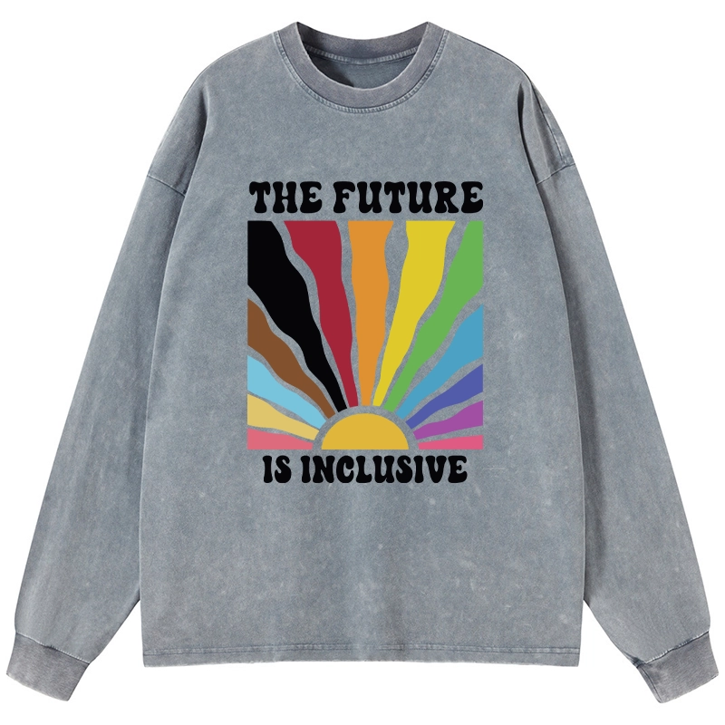 Tokyo-Tiger Pride Future Is Inclusive Washed Long Sleeve T-Shirt