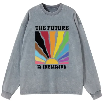 Tokyo-Tiger Pride Future Is Inclusive Washed Long Sleeve T-Shirt