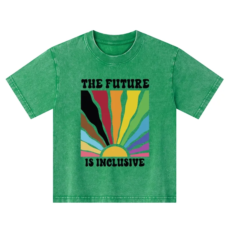 Tokyo-Tiger Pride Future Is Inclusive Kids Washed T-Shirt