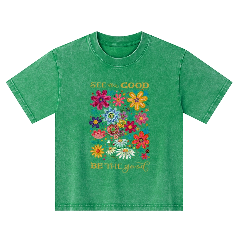 Tokyo-Tiger Flower：See The Good Be The Good Kids Washed T-Shirt