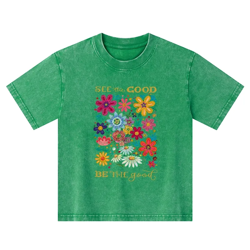 Tokyo-Tiger Flower：See The Good Be The Good Kids Washed T-Shirt