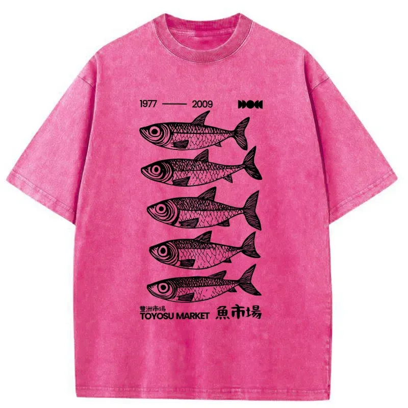 Tokyo-Tiger Tokyo Fish Market Washed T-Shirt