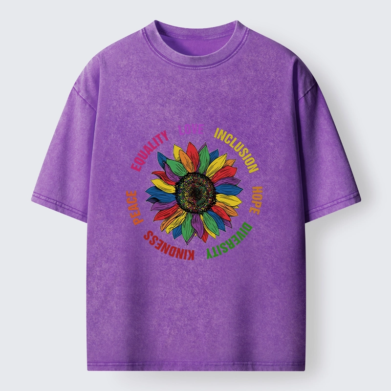 Tokyo-Tiger Pride Sunflower Love And Hope Washed T-Shirt