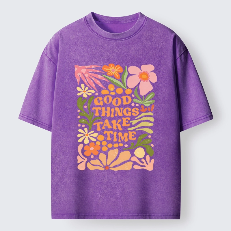 Tokyo-Tiger Good Things Come To Those Wait Washed T-Shirt