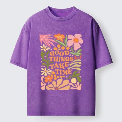 Tokyo-Tiger Good Things Come To Those Wait Washed T-Shirt