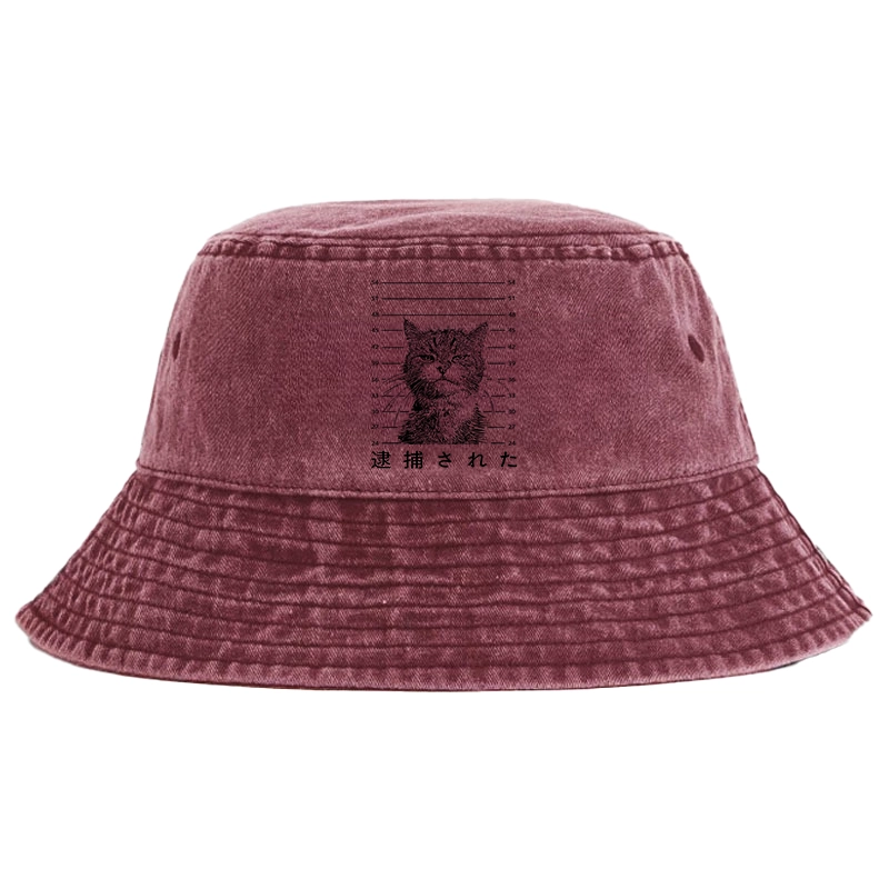Tokyo-Tiger Cat That Was Arrested Washed Bucket Hat
