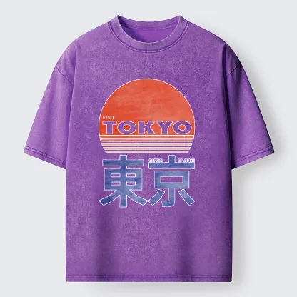 Tokyo-Tiger City Of The Rising Sun Washed T-Shirt