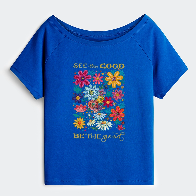 Tokyo-Tiger Flower：See The Good Be The Good Off Shoulder T-Shirt