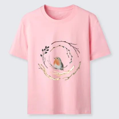 Tokyo-Tiger Cute Robin On Branch Classic T-Shirt