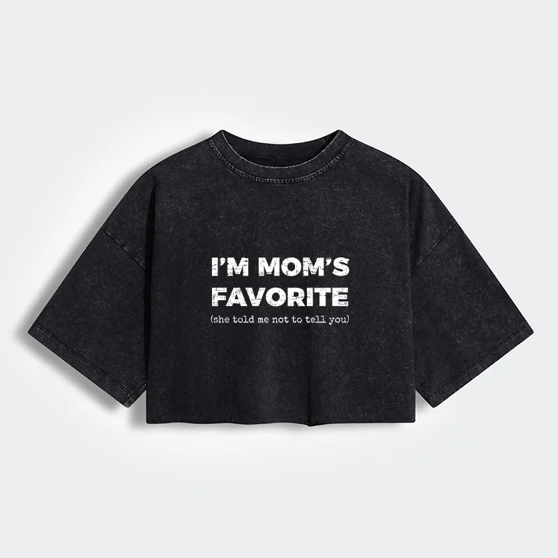 Tokyo-Tiger Mother's Day Jokes Women's Washed Crop T-Shirt Sale