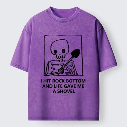 Tokyo-Tiger Relatable Skeleton Life Meme Washed T-Shirt