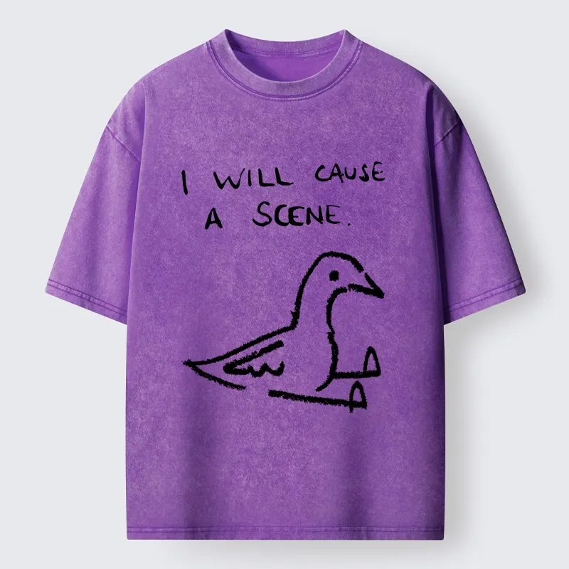 Tokyo-Tiger Pigeon Cause Trouble Meme Washed T-Shirt