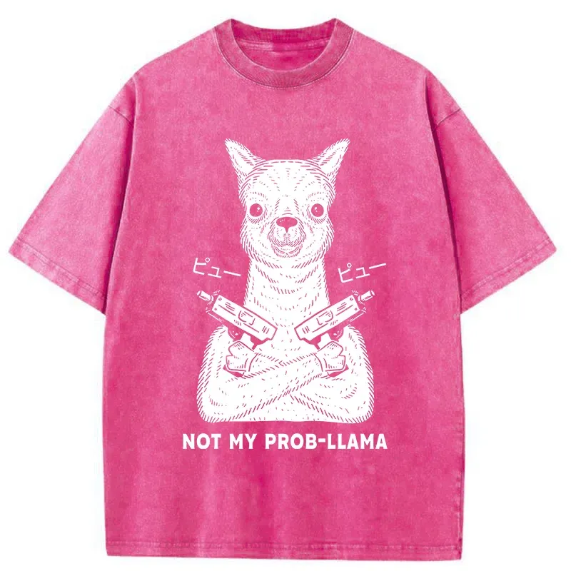 Tokyo-Tiger funny Alpaca Washed T-Shirt