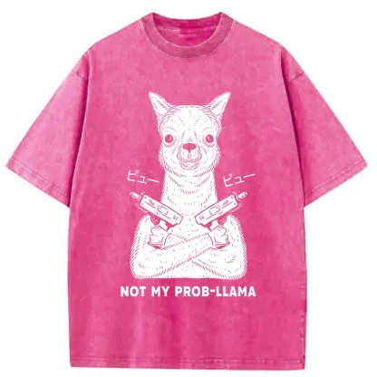 Tokyo-Tiger funny Alpaca Washed T-Shirt