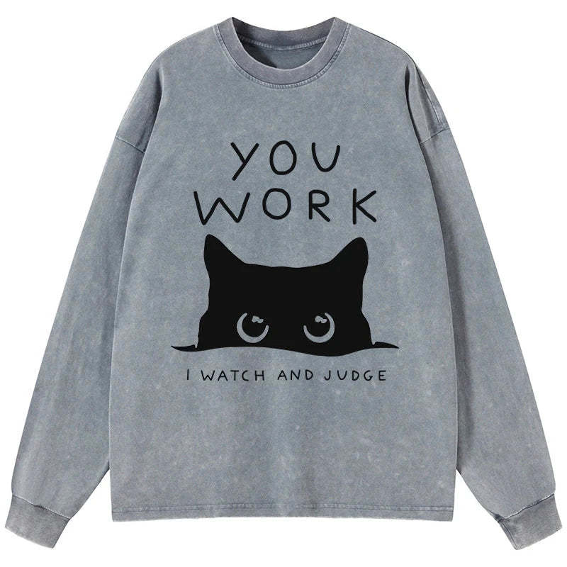 Tokyo-Tiger A Cat That Spies Washed Long Sleeve T-Shirt Sale
