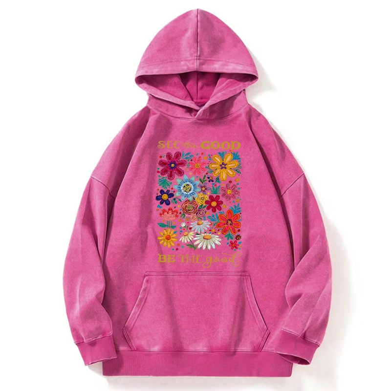 Tokyo-Tiger Flower：See The Good Be The Good Washed Hoodie