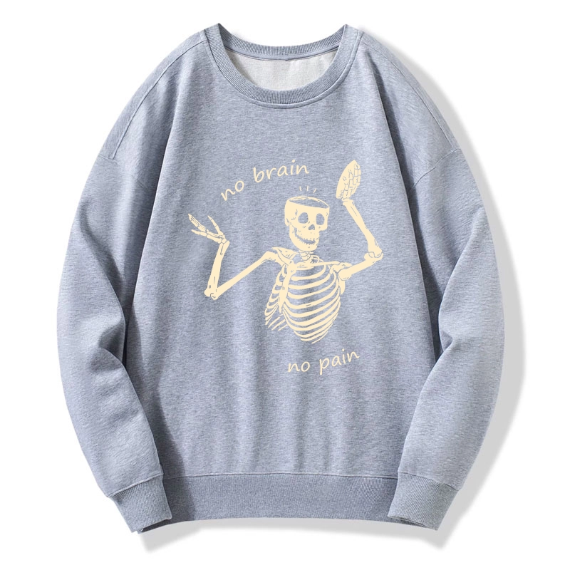 Tokyo-Tiger Skeletons Feel No Pain Classic Sweatshirt