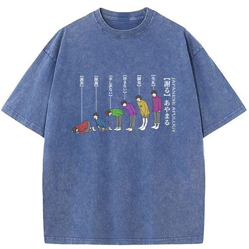 Tokyo-Tiger Japanese apology Washed T-Shirt