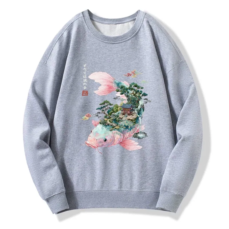 Tokyo-Tiger Journey Of The Flowing Koi Classic Sweatshirt